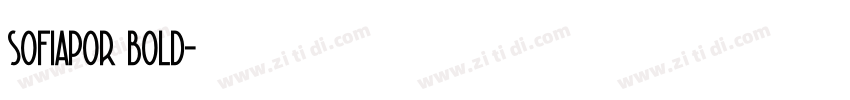 sofiapor bold字体转换